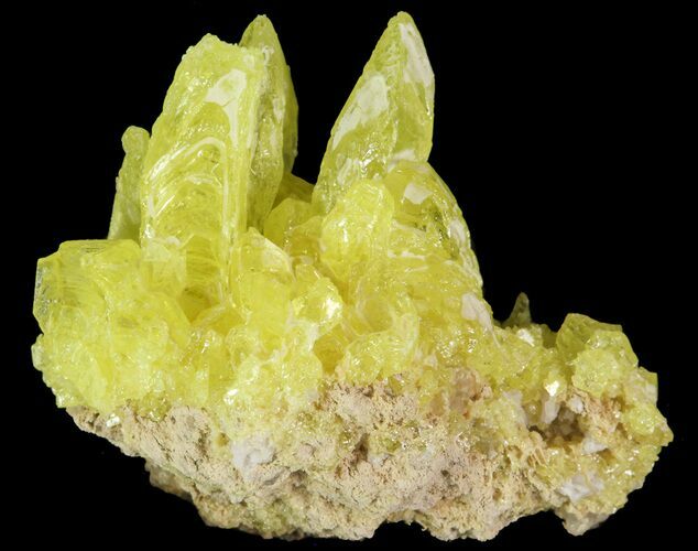 Sulfur Crystal Cluster - Steamboat Springs, Nevada #69150